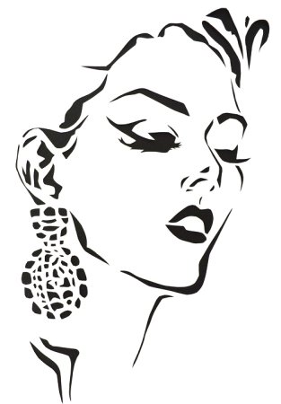 Силуэтное вырезание трафареты