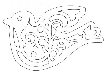 Вытынанка птичка