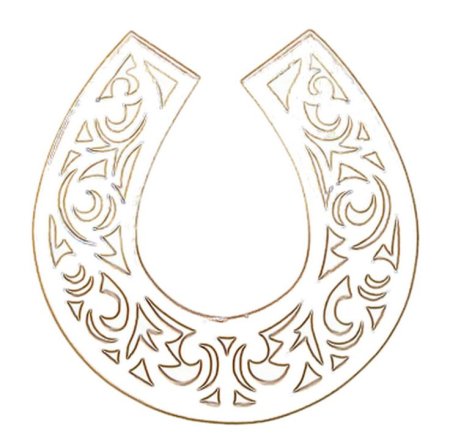 Подкова трафарет для вырезания