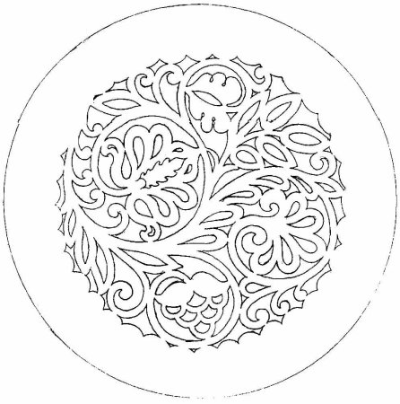 Круглый узор для выпиливания лобзиком