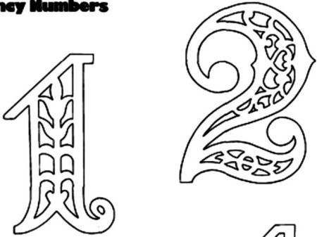 Трафареты цифр для вырезания красивые