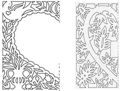 Ажурный трафарет для вырезания