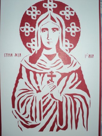 Мать Дева для трафарета