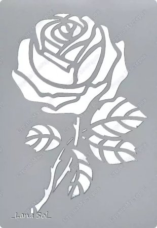 Роза вытынанка шаблон