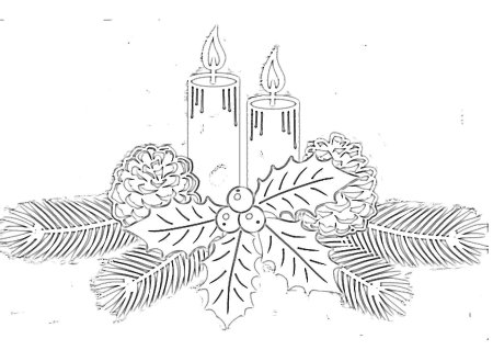 Новогодняя композиция трафарет