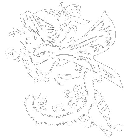 Вытынанки на окна новогодние эльфы