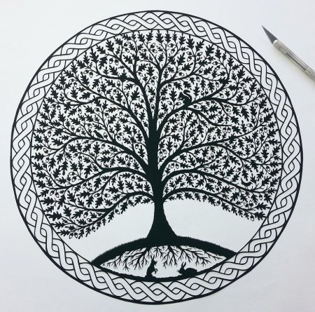 Ажурное дерево для вырезания