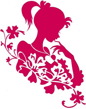 Женские силуэты трафареты