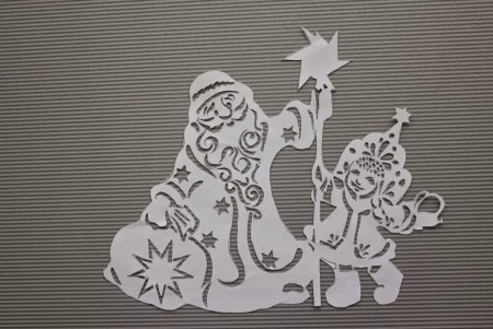 Новогодний декор на окна из бумаги