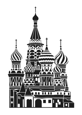 Храм Василия Блаженного вектор