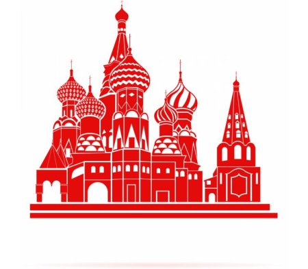 Храм Василия Блаженного Москва вектор