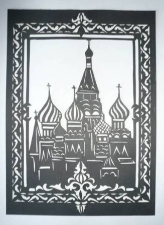 Вытынанка храм Василия Блаженного