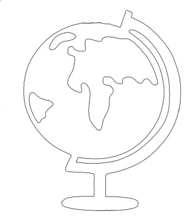 Глобус трафарет для вырезания