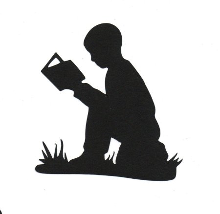 Силуэт человека с книгой