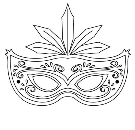 Трафарет карнавальной маски