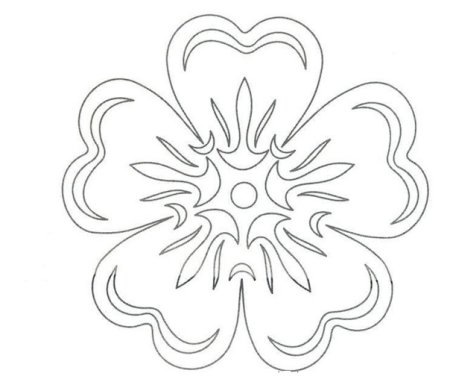 Трафареты на окна цветы