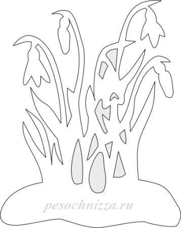 Весенние трафареты на окна