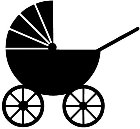 Силуэт коляски детской