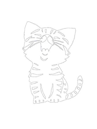 Вытынанки на окна котики