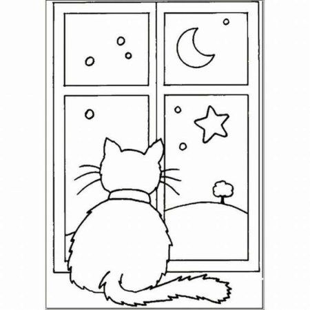 Новогодние украшения на окна коты