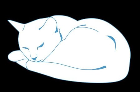 Силуэт кот сидит для вырезания