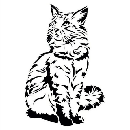 Вытынанки на окна котики
