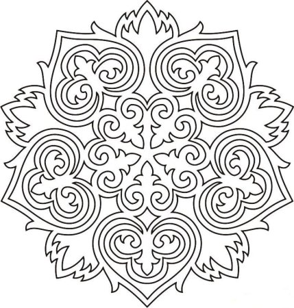 Трафарет восточного узора для вырезания