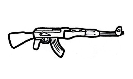 Автомат м16 раскраска