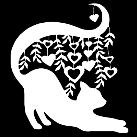 Вытынанка кошка