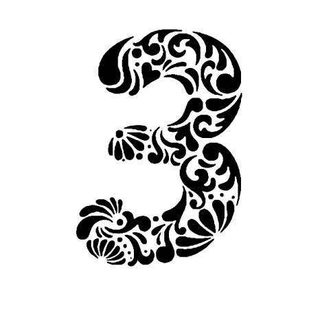 Трафареты на окна цифры