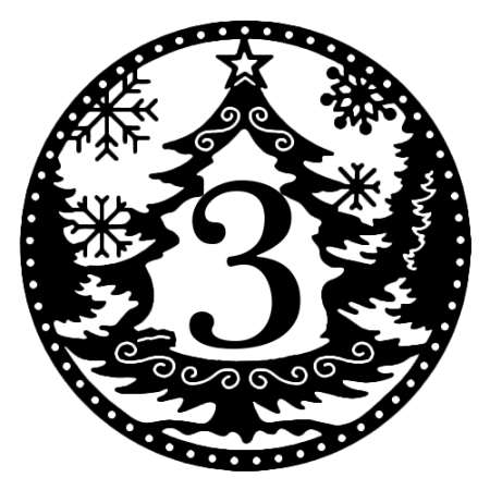 Вытынанка цифра 2