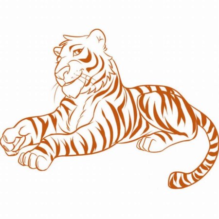 Тигр раскраска для детей