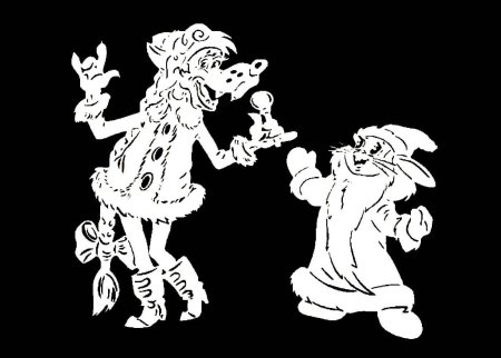 Вытынанки новогодние персонажи