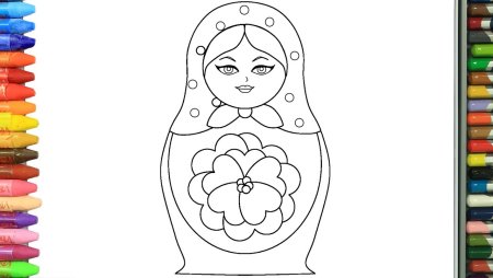 Раскраска Матрешка