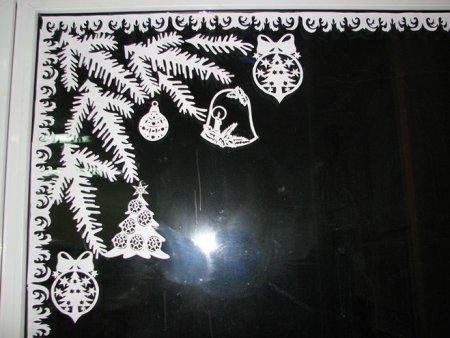 Новогодние уголки на окна