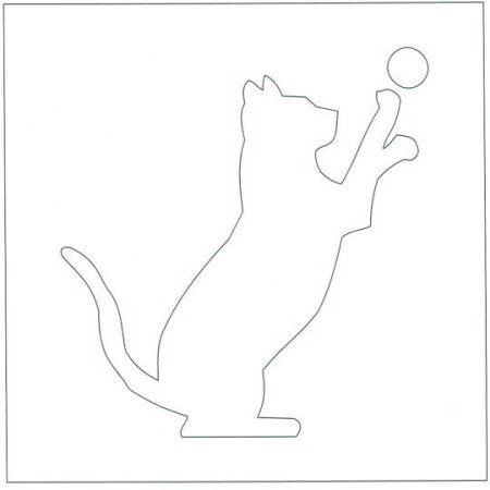Вытынанка котенок