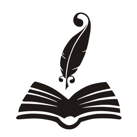 Силуэт открытой книги