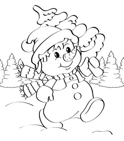 Новогодняя раскраска