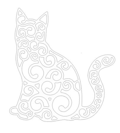 Вытынанки новогодние кот спиной