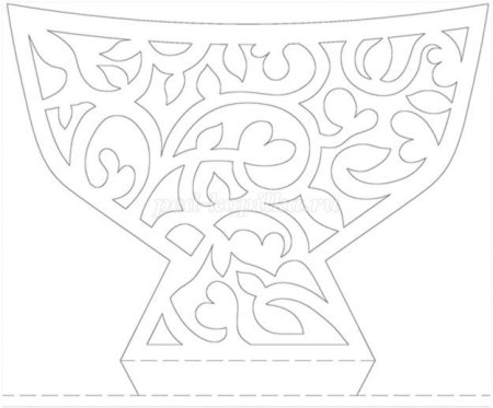 Трафарет фигурный ваза с цветами 17с1147-08