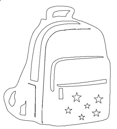 Портфель трафарет для вырезания