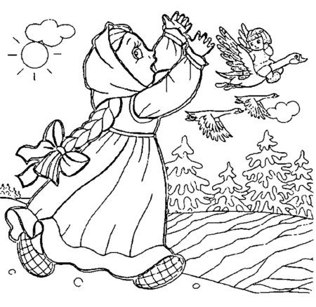 Летящий лебедь рисунок