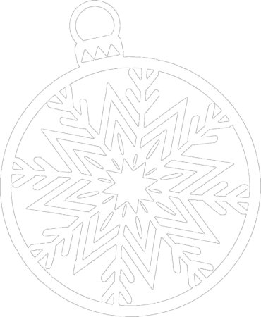 Вытынанка шарики новогодние