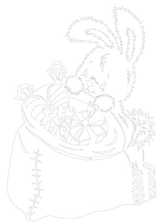 Вытынанка мешок с подарками