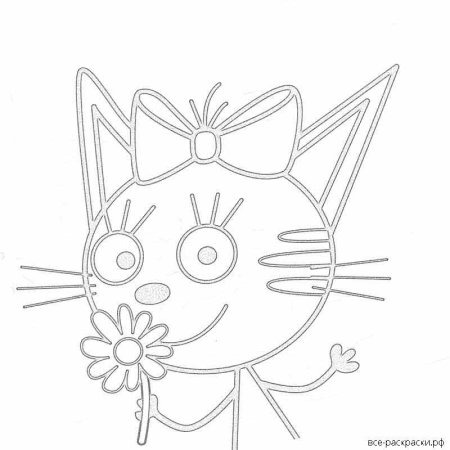 Аппликация Карамелька три кота