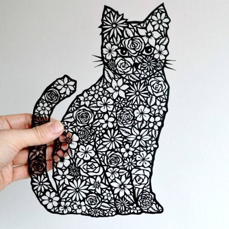 Трафарет кошки