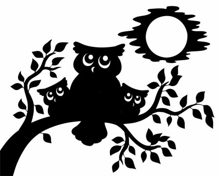 Трафарет для выжигания кошки