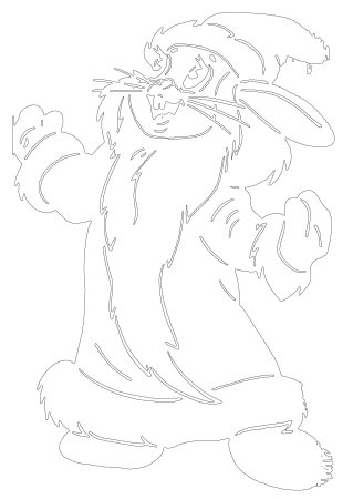 Мультяшные новогодние трафареты на окна