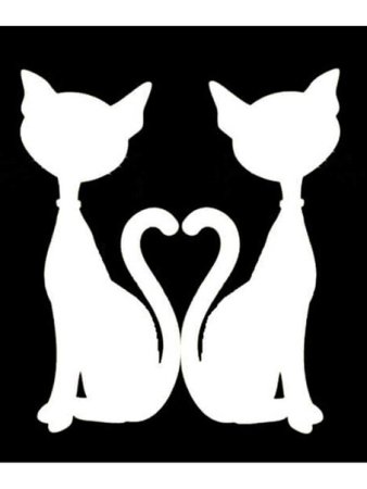 Кот трафарет для вырезания на окно
