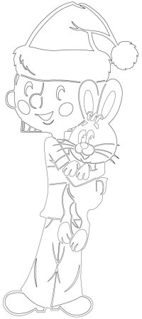 Трафареты на окна Простоквашино новый год